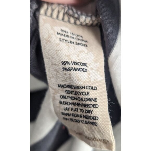 Soft Surroundings Adrift Striped Top Medium Gray White 3/4 Sleeve Nautical Ties - Picture 6 of 6